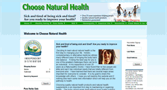 Desktop Screenshot of choosenaturalhealth.net